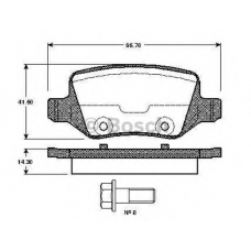 0 986 TB2 391 BOSCH Комплект тормозных колодок, дисковый тормоз