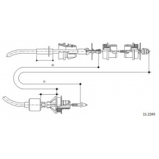 11.2243 CABOR Трос, управление сцеплением