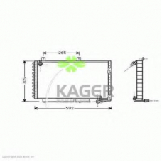 94-5848 KAGER Конденсатор, кондиционер