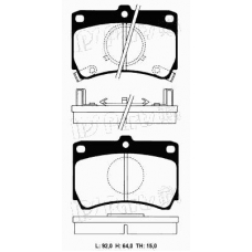 IBD-1326 IPS Parts Комплект тормозных колодок, дисковый тормоз