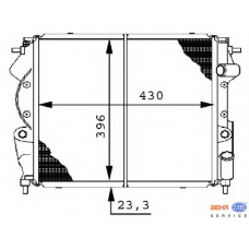 8MK 376 706-391 HELLA Радиатор, охлаждение двигателя