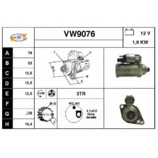 VW9076 SNRA Стартер