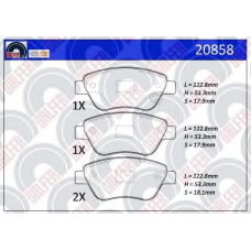20858 GALFER Комплект тормозных колодок, дисковый тормоз