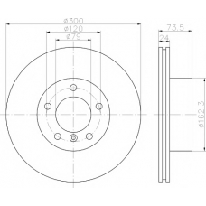 MDC1745 MINTEX Тормозной диск