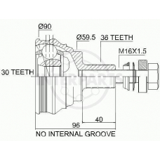 OJ-1449 InterParts Шарнирный комплект, приводной вал