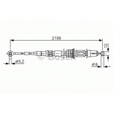 1 987 482 127 BOSCH Трос, стояночная тормозная система