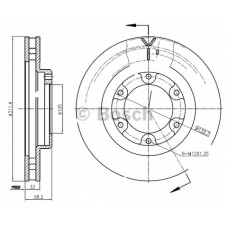 0 986 BB4 339 BOSCH Тормозной диск