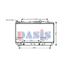 510021N AKS DASIS Радиатор, охлаждение двигателя