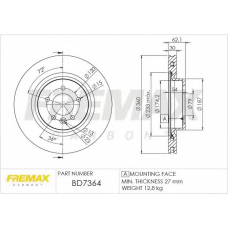 BD-7364 FREMAX Тормозной диск
