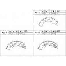 K7006 ASIMCO Комплект тормозных колодок