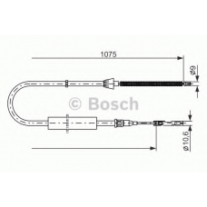 1 987 477 808 BOSCH Трос, стояночная тормозная система