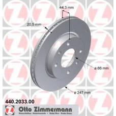 440.2033.00 ZIMMERMANN Тормозной диск