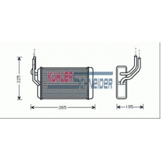 2791001 KUHLER SCHNEIDER Теплообменник, отопление салона