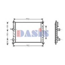 081330N AKS DASIS Радиатор, охлаждение двигателя