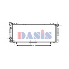 520250N AKS DASIS Радиатор, охлаждение двигателя