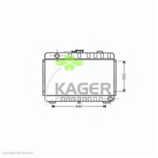 31-0586 KAGER Радиатор, охлаждение двигателя