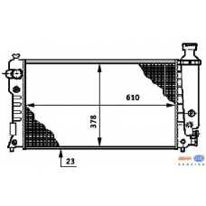 8MK 376 719-601 HELLA Радиатор, охлаждение двигателя