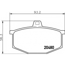 8DB 355 006-031 HELLA Комплект тормозных колодок, дисковый тормоз