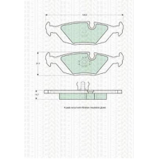 8110 65849 TRIDON Brake pads - rear