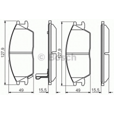 0 986 495 221 BOSCH Комплект тормозных колодок, дисковый тормоз