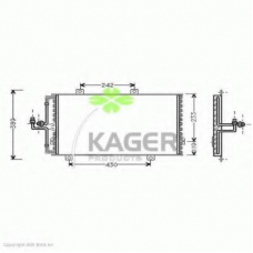 94-5830 KAGER Конденсатор, кондиционер