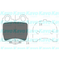KBP-9066 KAVO PARTS Комплект тормозных колодок, дисковый тормоз
