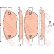 GDB1750 TRW Комплект тормозных колодок, дисковый тормоз