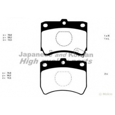 1080-2303 ASHUKI Комплект тормозных колодок, дисковый тормоз