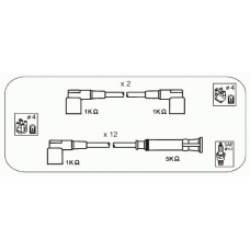 HR14 JANMOR Комплект проводов зажигания