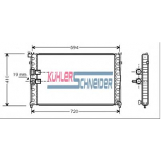 0704901 KUHLER SCHNEIDER Радиатор, охлаждение двигател