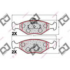 BP1986 DJ PARTS Комплект тормозных колодок, дисковый тормоз