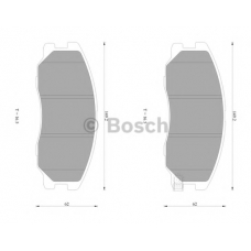 0 986 AB1 469 BOSCH Комплект тормозных колодок, дисковый тормоз