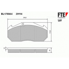 BL1760A4 FTE Комплект тормозных колодок, дисковый тормоз