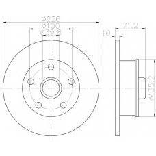 8DD 355 122-852 HELLA PAGID Тормозной диск