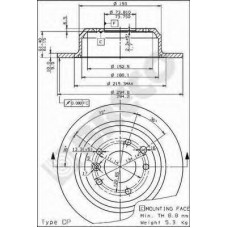 BS 7457 BRECO Тормозной диск