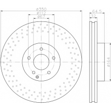 8DD 355 123-012 HELLA PAGID Тормозной диск