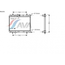 PEA2253 AVA Радиатор, охлаждение двигателя