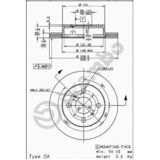 09.7719.10 BREMBO Тормозной диск