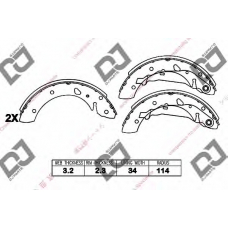 BS1407 DJ PARTS Комплект тормозных колодок