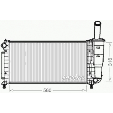 DRM09105 DENSO Радиатор, охлаждение двигателя