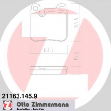 21163.145.9 ZIMMERMANN Комплект тормозных колодок, дисковый тормоз