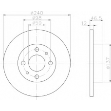 8DD 355 101-131 HELLA Тормозной диск