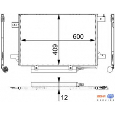 8FC 351 301-671 HELLA Конденсатор, кондиционер