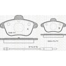 8110 28968 TRIDON Brake pads - front