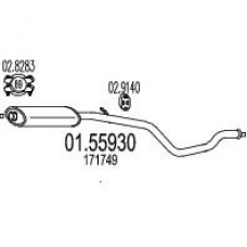 01.55930 MTS Средний глушитель выхлопных газов