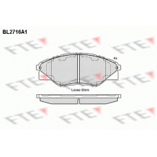 BL2716A1 FTE Комплект тормозных колодок, дисковый тормоз