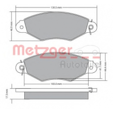 1170330 METZGER Комплект тормозных колодок, дисковый тормоз