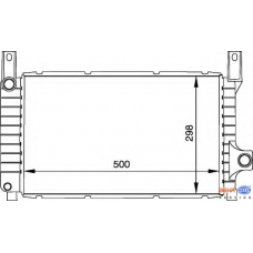 8MK 376 764-481 HELLA Радиатор, охлаждение двигателя