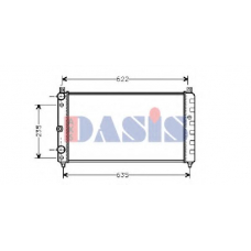 491110N AKS DASIS Радиатор, охлаждение двигателя