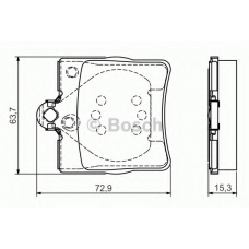 0 986 495 080 BOSCH Комплект тормозных колодок, дисковый тормоз